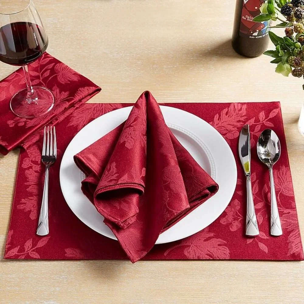 brand new set of 4 Autumn Medley Damask 13